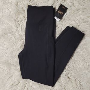 Vans High Waist Black Athletic Leggings with Hip Pockets NWT Size Medium